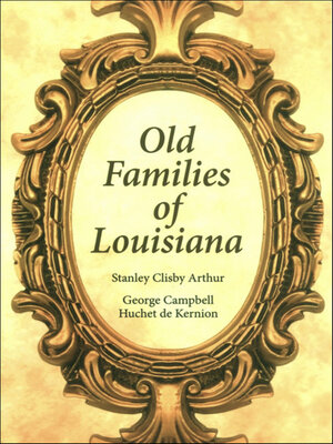 cover image of Old Families of Louisiana
